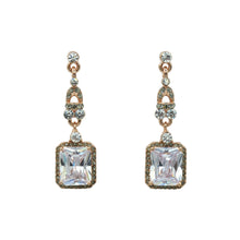 Load image into Gallery viewer, Asscher Crystal Chandelier Earrings