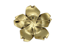 Load image into Gallery viewer, Plum Blossom White Brooch Back View