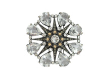 Load image into Gallery viewer, Zinnia Champagne Crystal Brooch