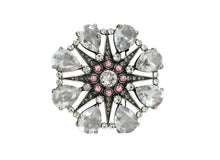 Load image into Gallery viewer, Zinnia Pink Crystal Brooch