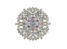 Load image into Gallery viewer, Chrysanthemum Pink Crystal Brooch