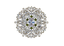 Load image into Gallery viewer, Chrysanthemum Green Crystal Brooch