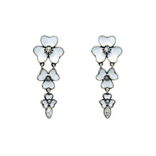 Load image into Gallery viewer, Floral Cascade White Earrings