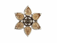 Load image into Gallery viewer, Back View Daffodil Crystal Brooch