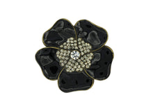 Load image into Gallery viewer, Sakura Black Enamel Brooch