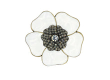 Load image into Gallery viewer, Sakura White Enamel Brooch