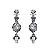 Load image into Gallery viewer, Calla Silver Crystal Earrings
