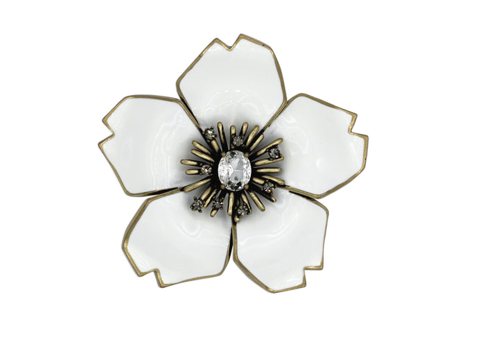 Plum Blossom White Brooch