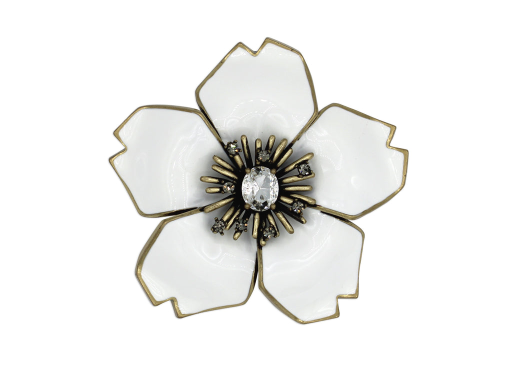 Plum Blossom White Brooch