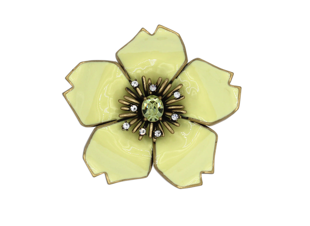 Plum Blossom Yellow Brooch