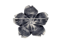 Load image into Gallery viewer, Plum Blossom Silver Brooch  Back View
