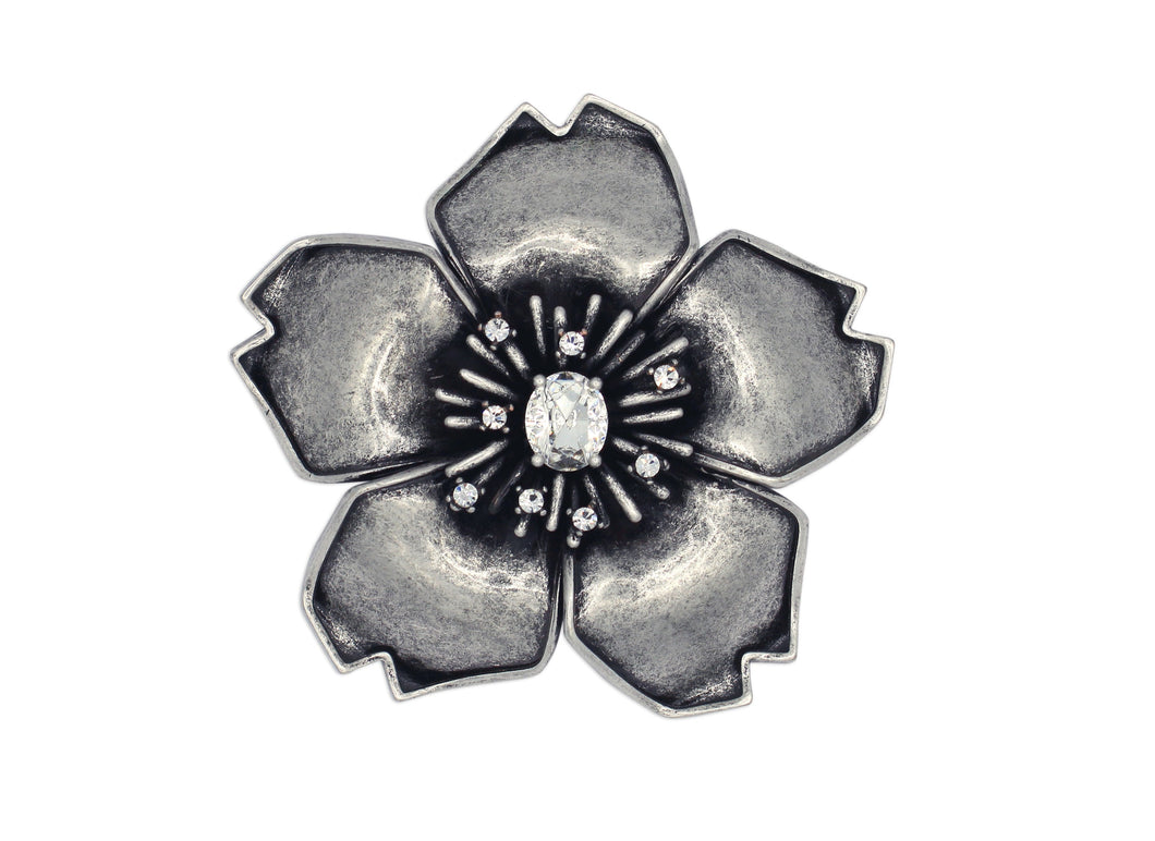 Plum Blossom Silver Brooch