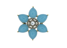 Charger l'image dans Gallery viewer, Daffodil Blue Cabochon Brooch
