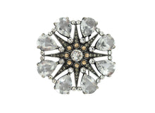 Load image into Gallery viewer, Zinnia Champagne Crystal Brooch
