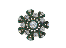 Load image into Gallery viewer, Buttercup Green Crystal Brooch
