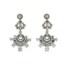 Load image into Gallery viewer, Snowflake Silver Crystal Earrings
