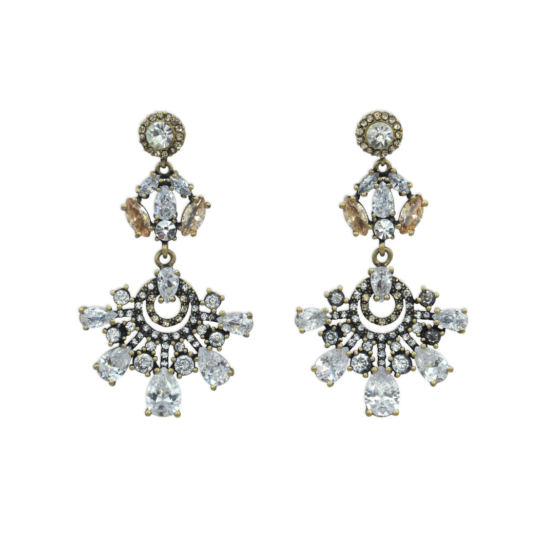 Snowflake Silver Crystal Earrings