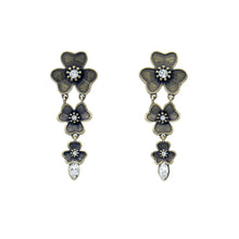 Load image into Gallery viewer, Floral Cascade Gold Earrings
