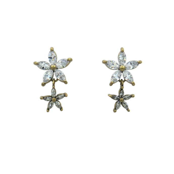 Boucles d'oreilles or jasmin étoilé