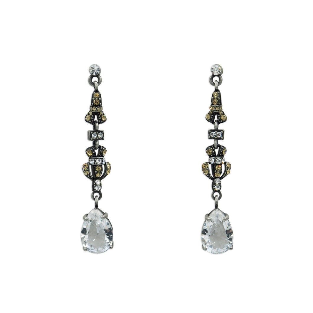 Vintage Long Champagne Earrings