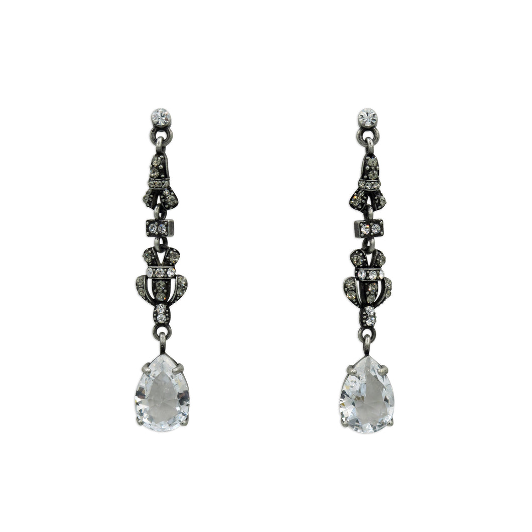 Vintage Long Crystal Earrings