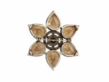 Load image into Gallery viewer, Back View Daffodil Crystal Brooch
