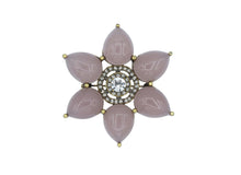 Load image into Gallery viewer, Daffodil Pink Cabochon Brooch 
